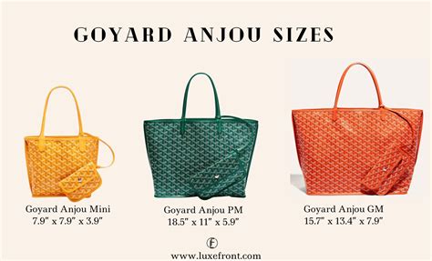 goyard tote colors|Goyard artois size comparison.